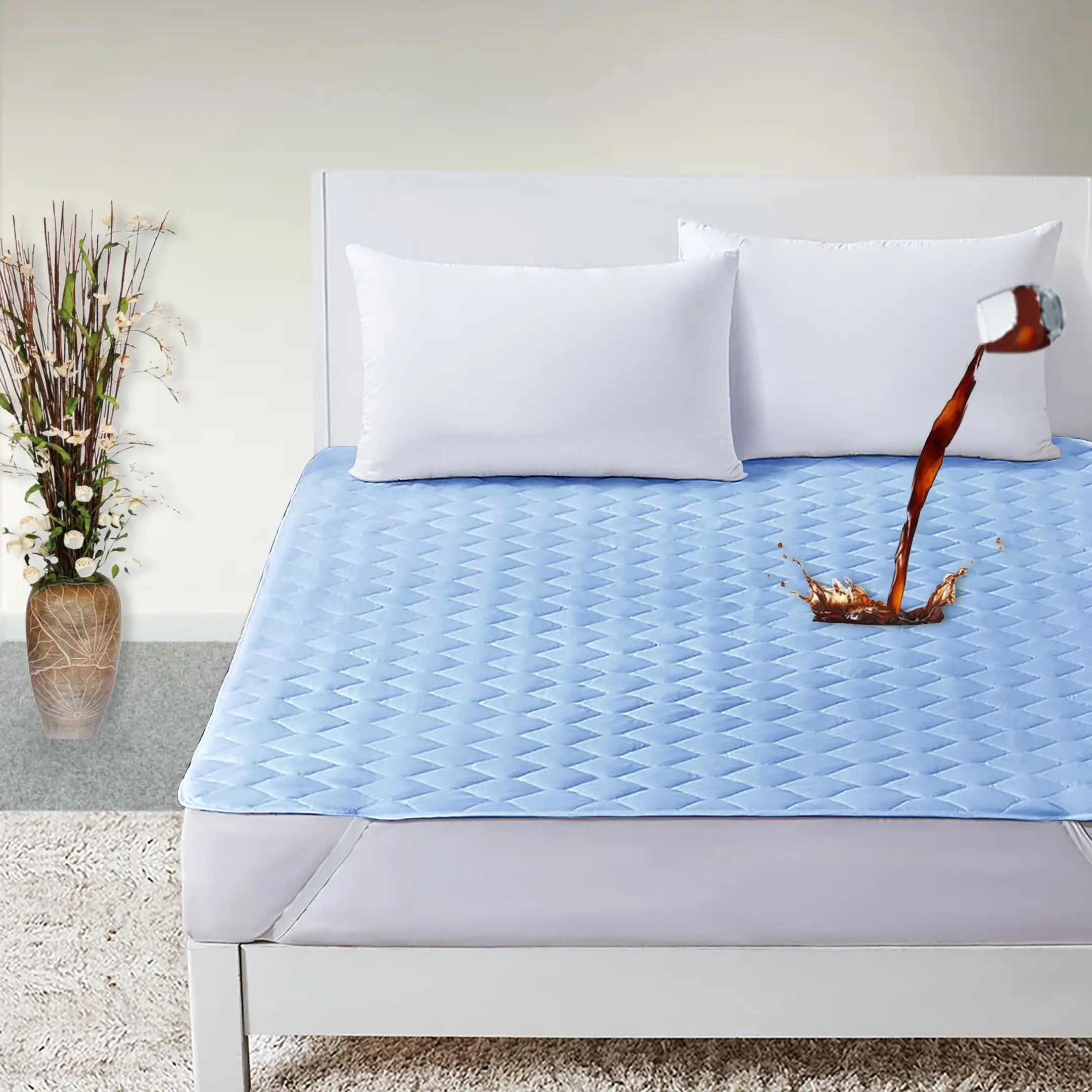 Waterproof_Quilted_Mattress_Protectors_With_Elastic_Strap_3